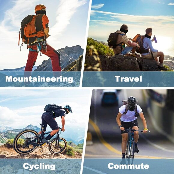 🆕Men's Black 2-Pack Neck Gaiter Breathable Wind-proof Cotton Stretchy Face Mask - Picture 7 of 7